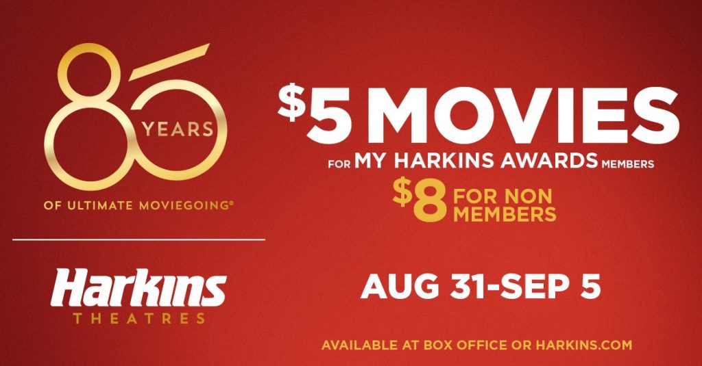 Harkins $5 ALL Movies (August 31 - September 5) | Bargain Believer ...