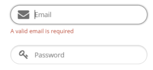 email password required